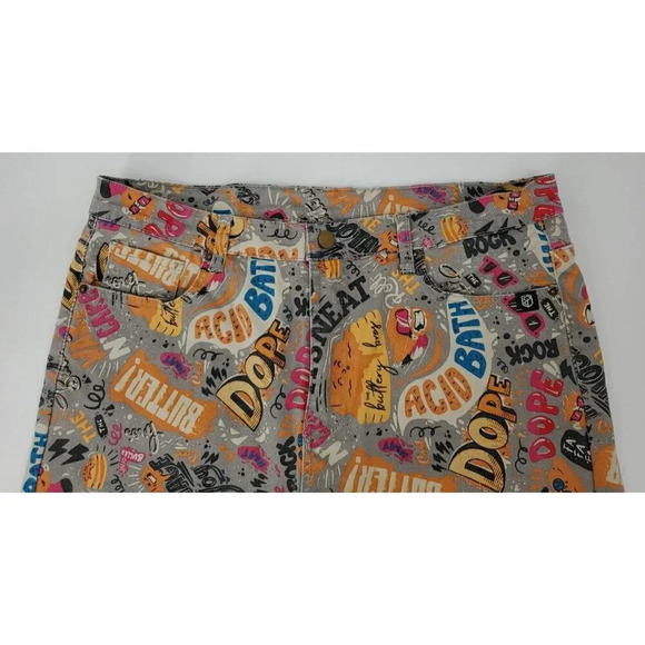 Born Primitive Men 'Jorts'Shorts Gray Cotton Blend Printed Buttery Bros Size 2XL - Picture 3 of 10